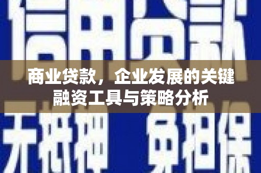 黑河商业贷款，企业发展的关键融资工具与策略分析